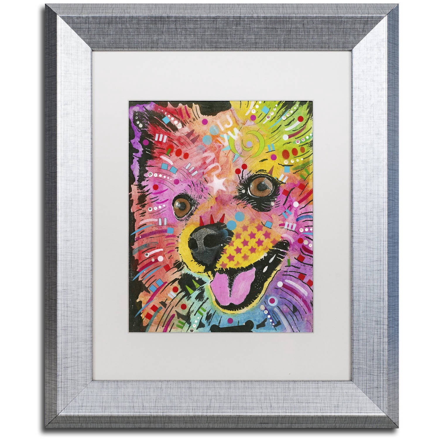 Trademark Fine Art "15" Canvas Art by Dean Russo, White Matte, Silver Frame