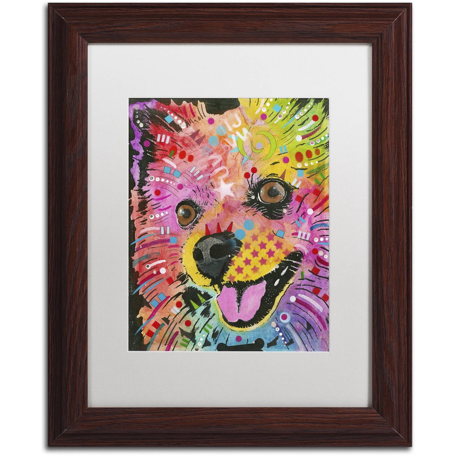 Trademark Fine Art "15" Canvas Art by Dean Russo, White Matte, Wood Frame