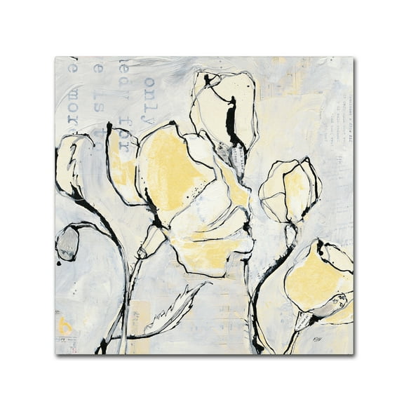 Trademark Fine Art '16 Again II with Yellow' Canvas Art by Kellie Day