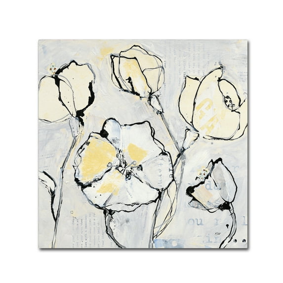 Trademark Fine Art '16 Again III with Yellow' Canvas Art by Kellie Day