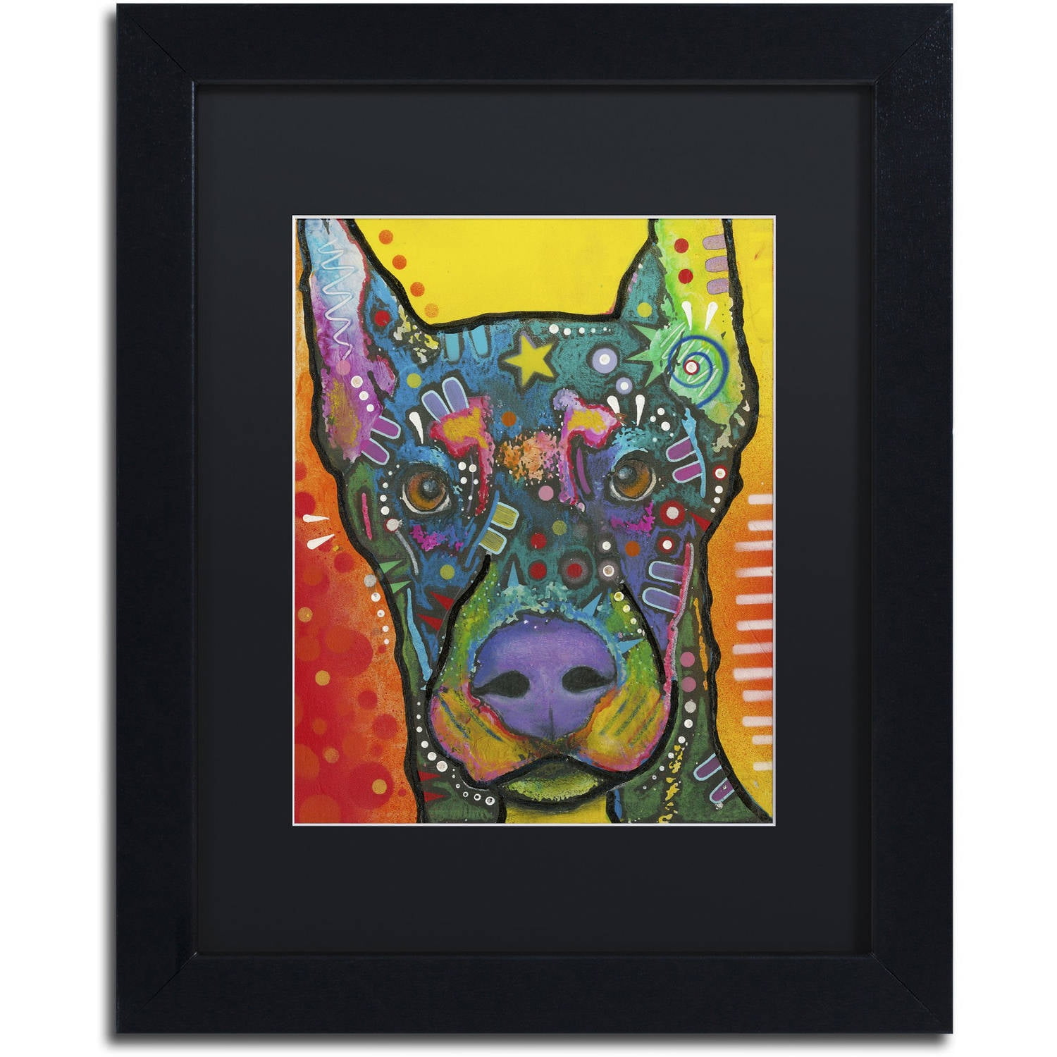 Trademark Fine Art "17" Canvas Art by Dean Russo, Black Matte, Black Frame