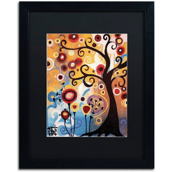 Trademark Fine Art "17" Canvas Art by Natasha Wescoat, Black Matte, Black Frame