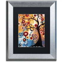 Trademark Fine Art "17" Canvas Art by Natasha Wescoat, Black Matte, Silver Frame