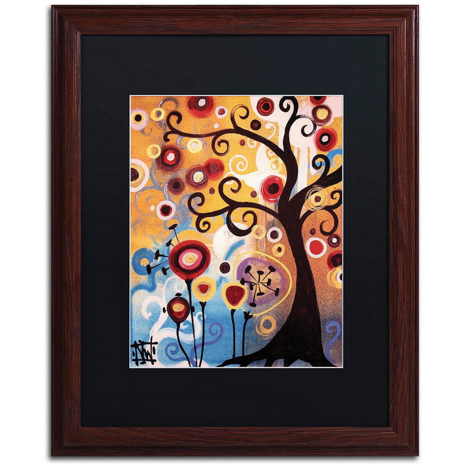 Trademark Fine Art "17" Canvas Art by Natasha Wescoat, Black Matte, Wood Frame
