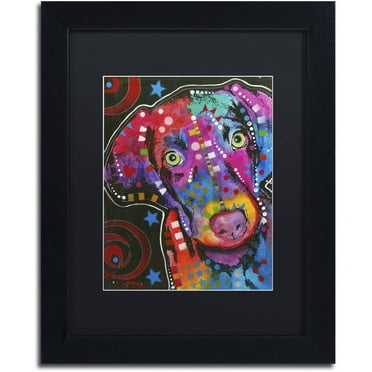 Trademark Fine Art "18" Canvas Art by Dean Russo, Black Matte, Black Frame