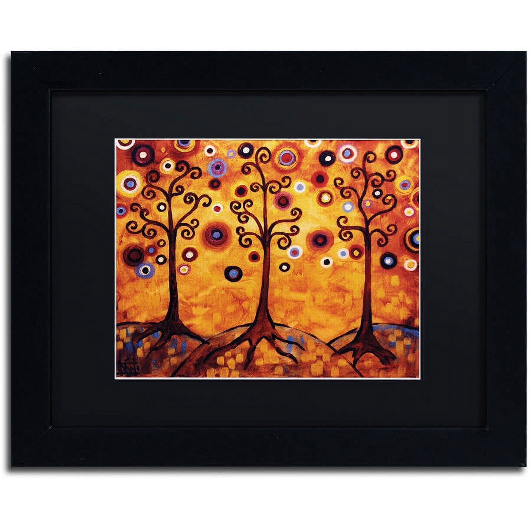 Trademark Fine Art "18" Canvas Art by Natasha Wescoat, Black Matte, Black Frame