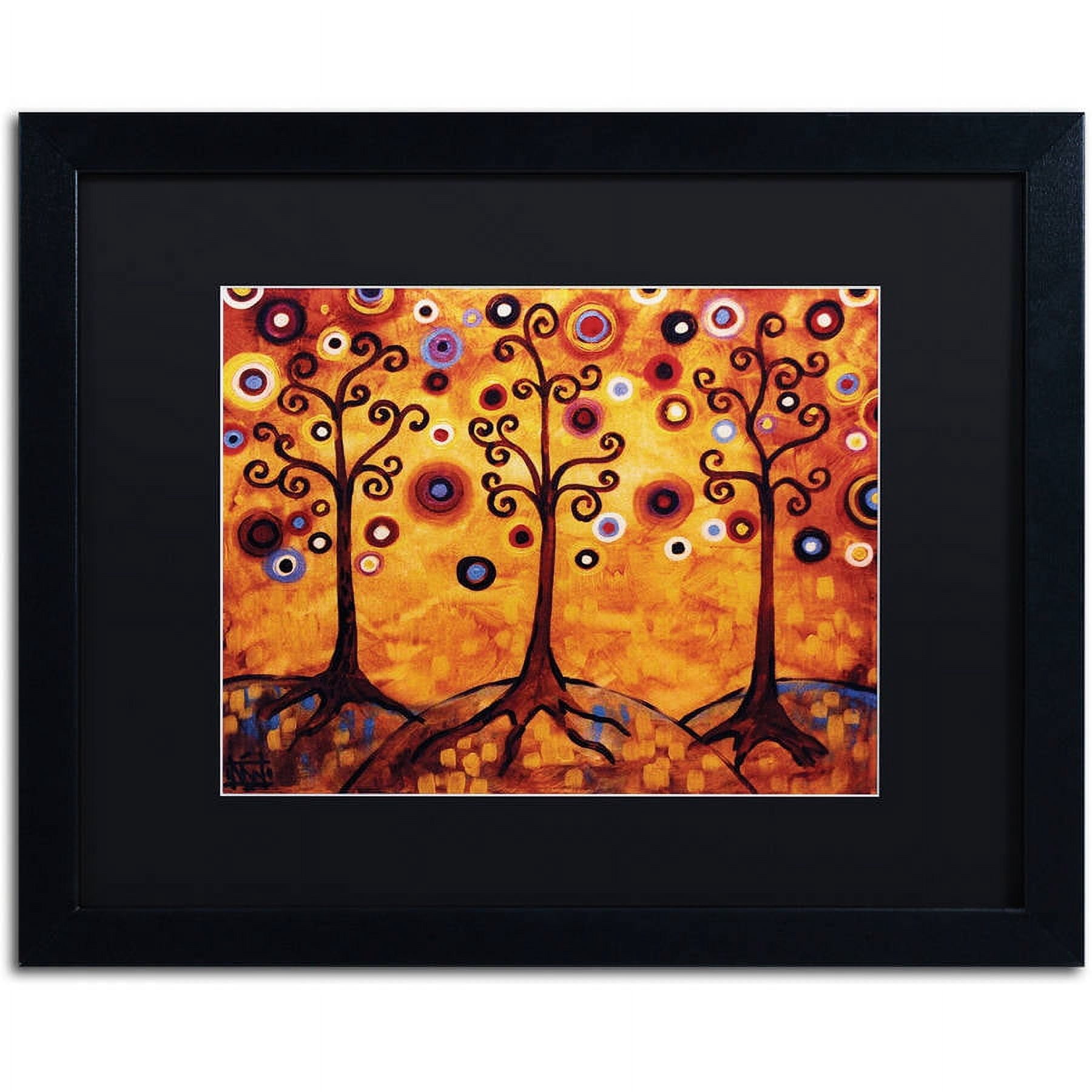 Trademark Fine Art "18" Canvas Art by Natasha Wescoat, Black Matte, Black Frame