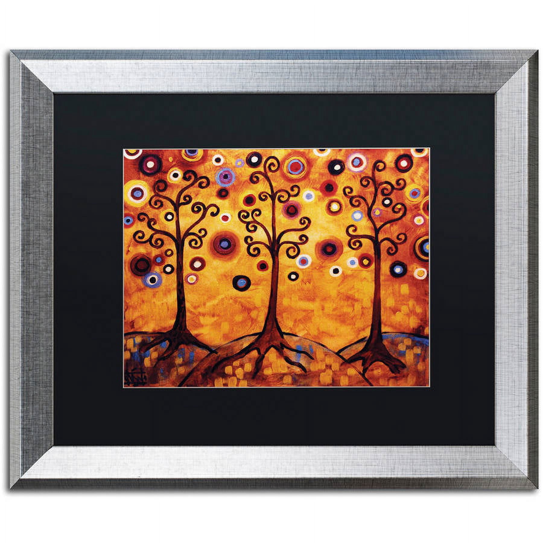 Trademark Fine Art "18" Canvas Art by Natasha Wescoat, Black Matte, Silver Frame