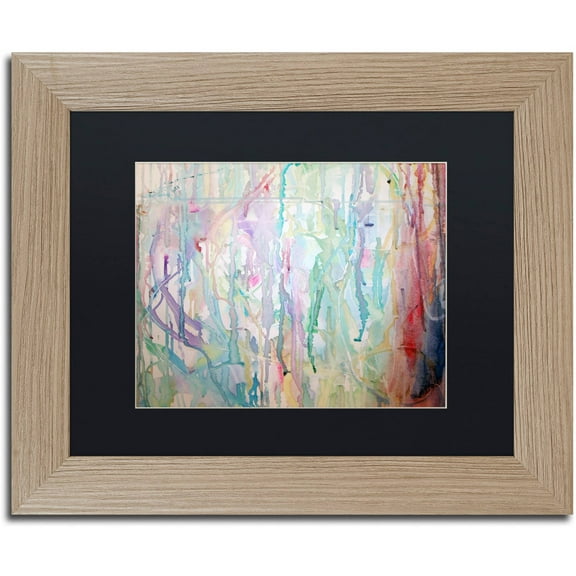 Trademark Fine Art "1st Experiment" Canvas Art by Lauren Moss Black Matte, Birch Frame