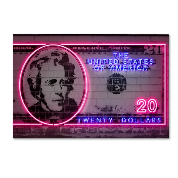 Trademark Fine Art '20 dollars' Canvas Art by Octavian Mielu