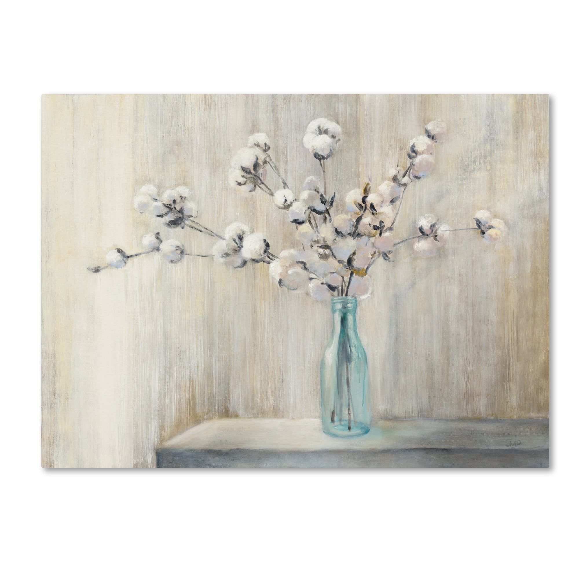 Trademark Fine Art 24X32 Floral Canvas Wall Art 'Cotton Bouquet' by Julia Purinton