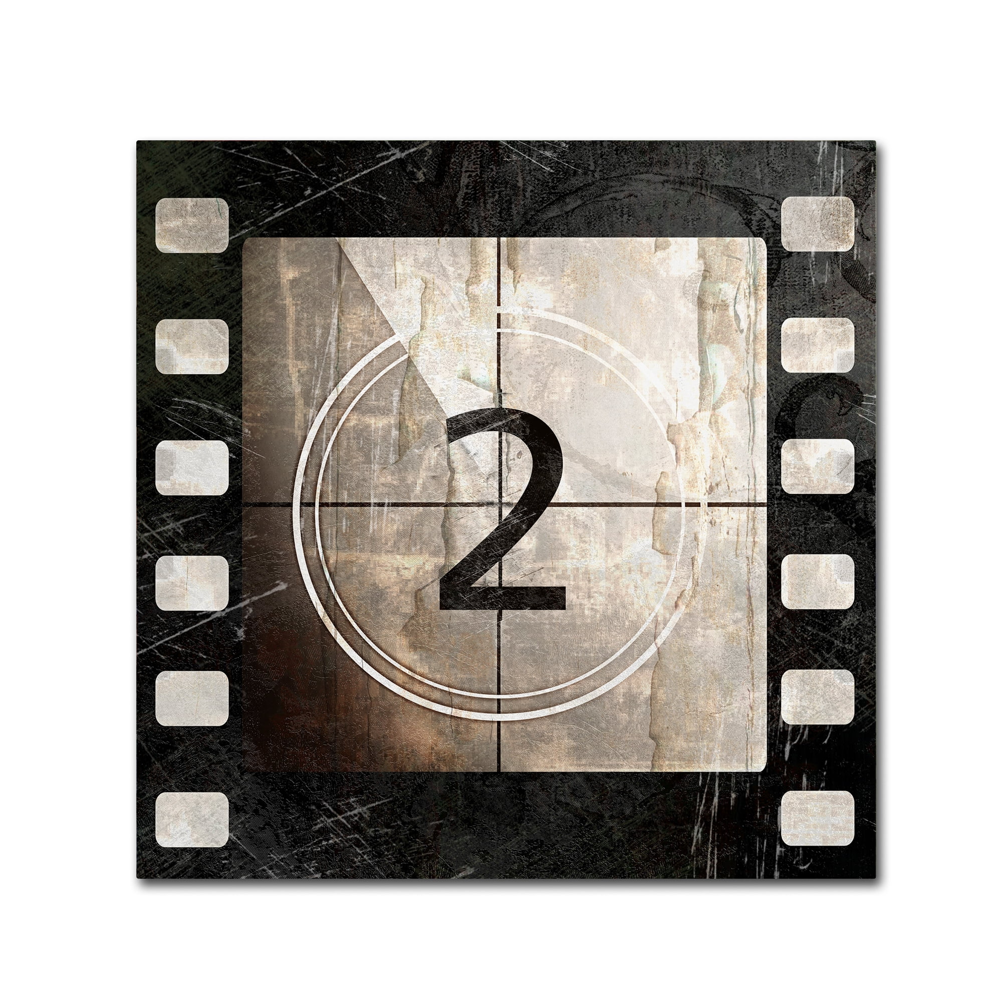 Vintage Countdown II Black and Brown Wrapped Canvas Wall Art