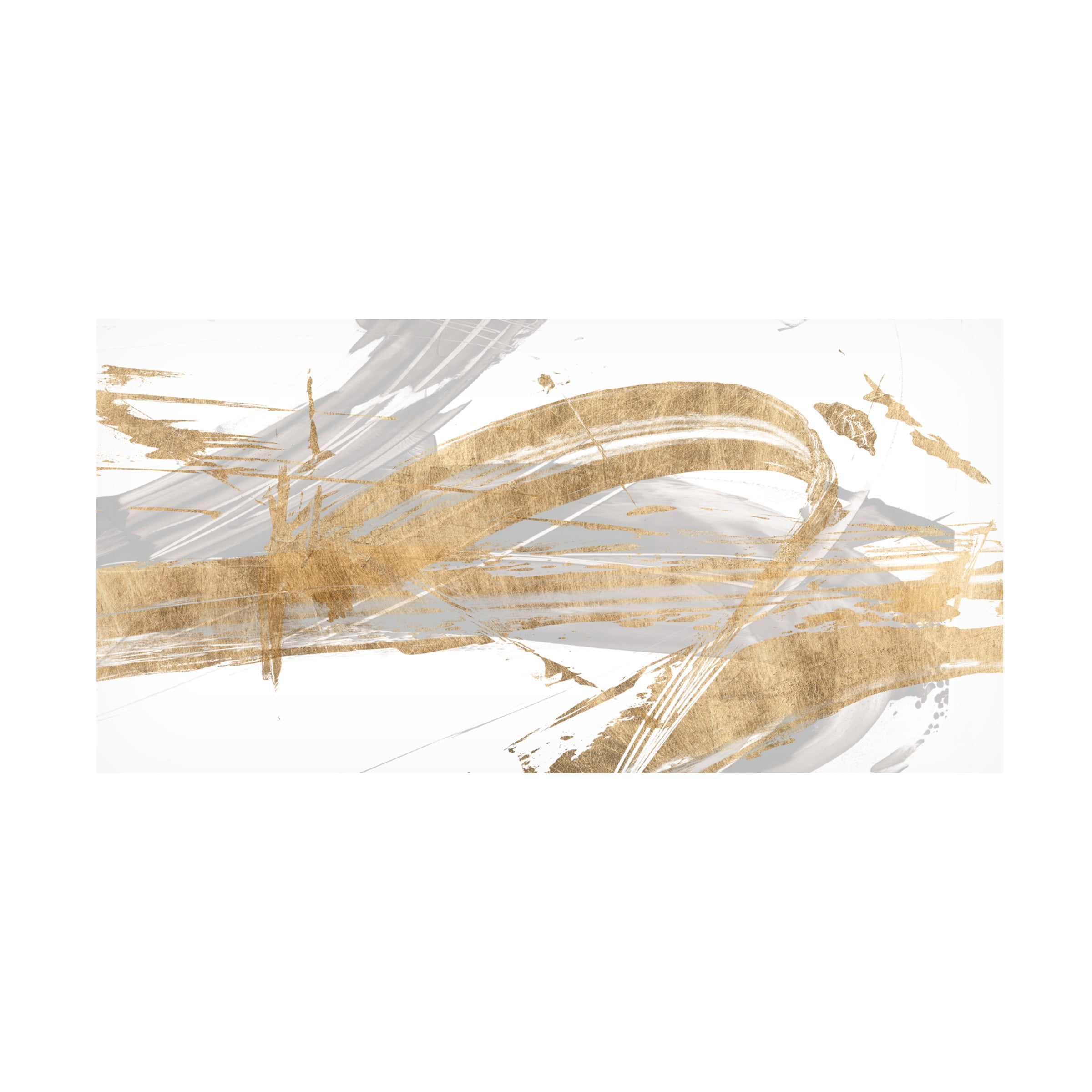 Trademark Fine Art Studio W Gold And Grey Ii Canvas Wall Art - 24x47