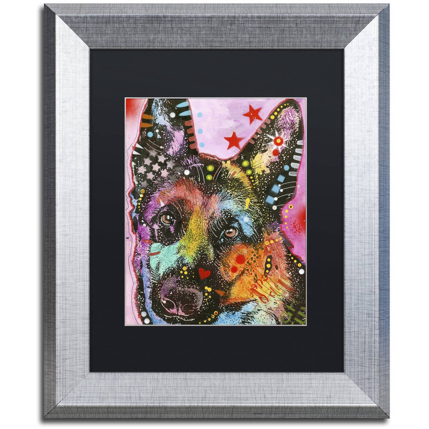 Trademark Fine Art "25" Canvas Art by Dean Russo, Black Matte, Silver Frame