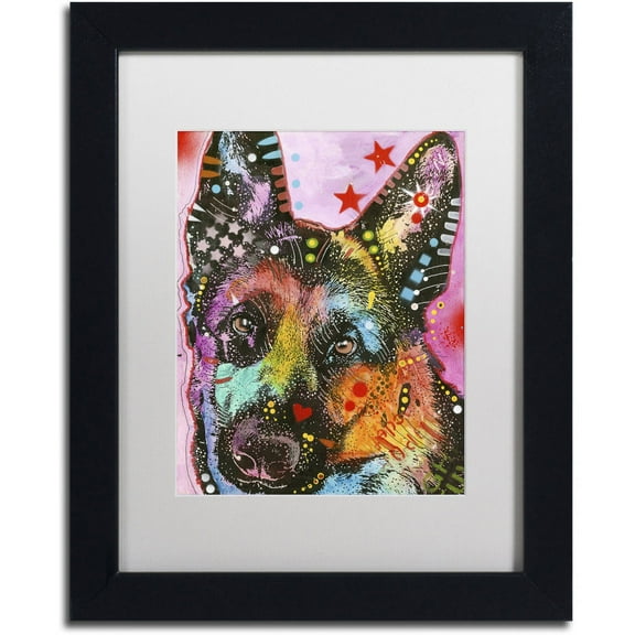 Trademark Fine Art "25" Canvas Art by Dean Russo, White Matte, Black Frame