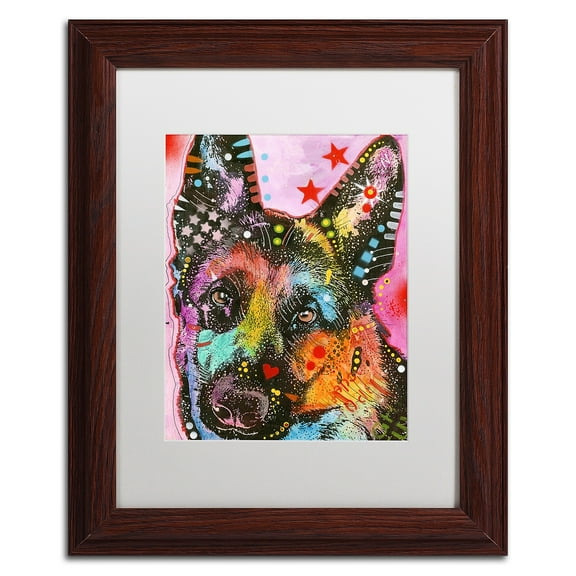 Trademark Fine Art "25" Canvas Art by Dean Russo, White Matte, Wood Frame