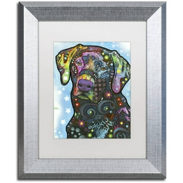Trademark Fine Art "27" Canvas Art by Dean Russo, White Matte, Silver Frame