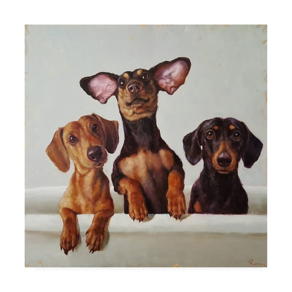 Trademark Fine Art '3 Amigos' Canvas Art by Lucia Hefferna