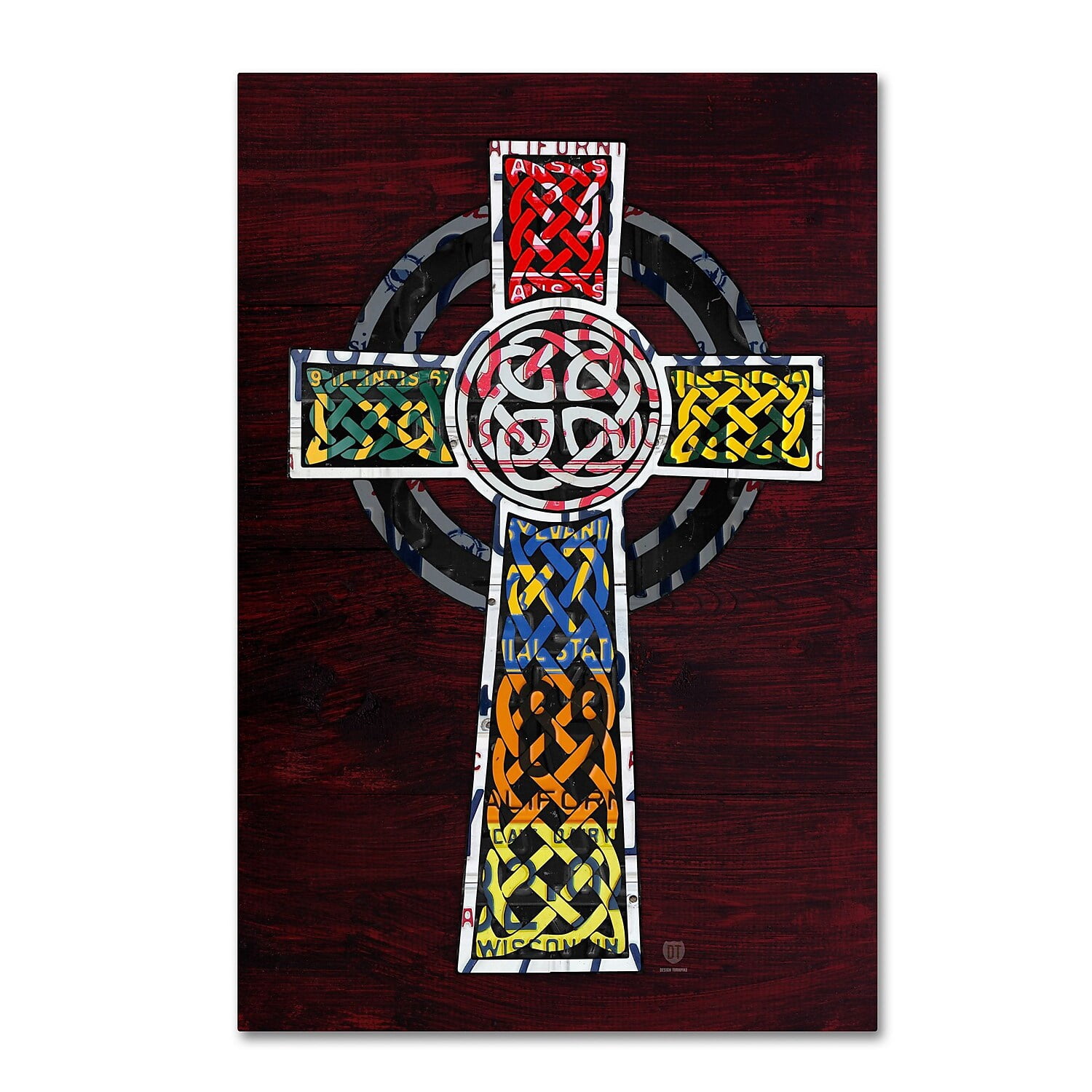 Trademark Fine Art 30 x 47 Abstract Canvas Art ' Celtic Cross ' by Design Turnpike