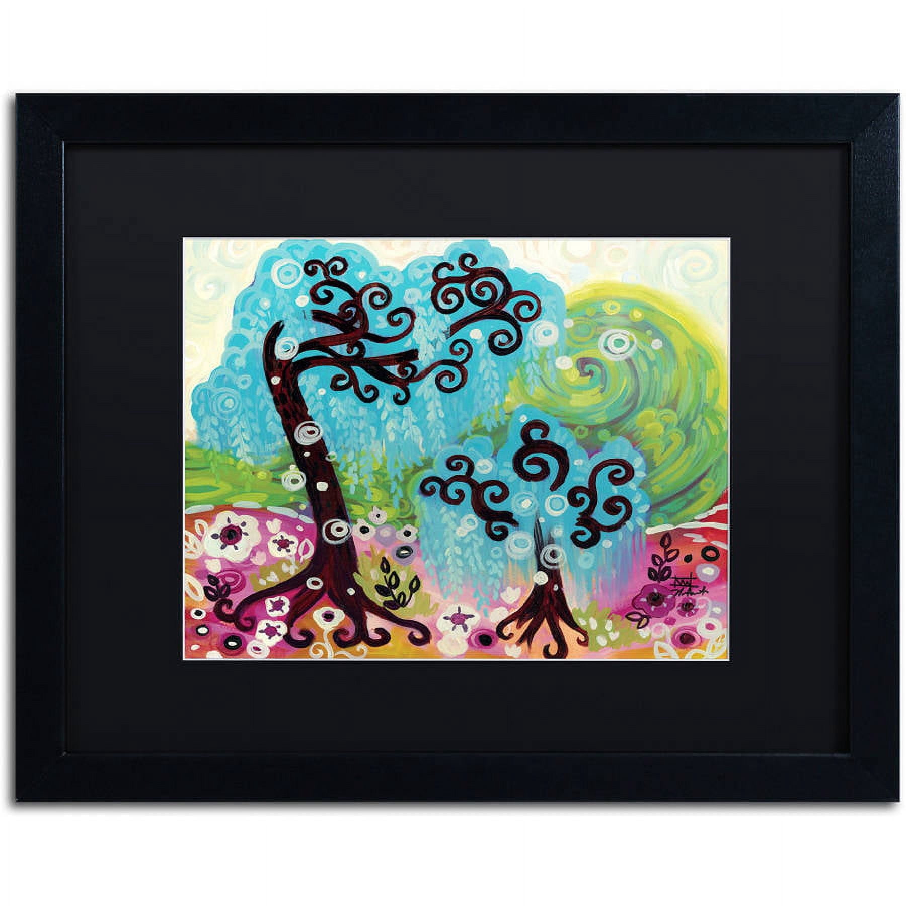 Trademark Fine Art "32" Canvas Art by Natasha Wescoat, Black Matte, Black Frame