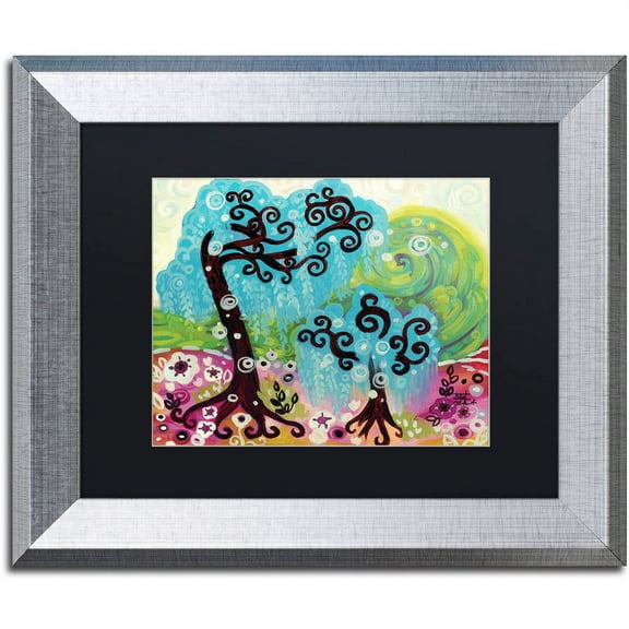 Trademark Fine Art "32" Canvas Art by Natasha Wescoat, Black Matte, Silver Frame