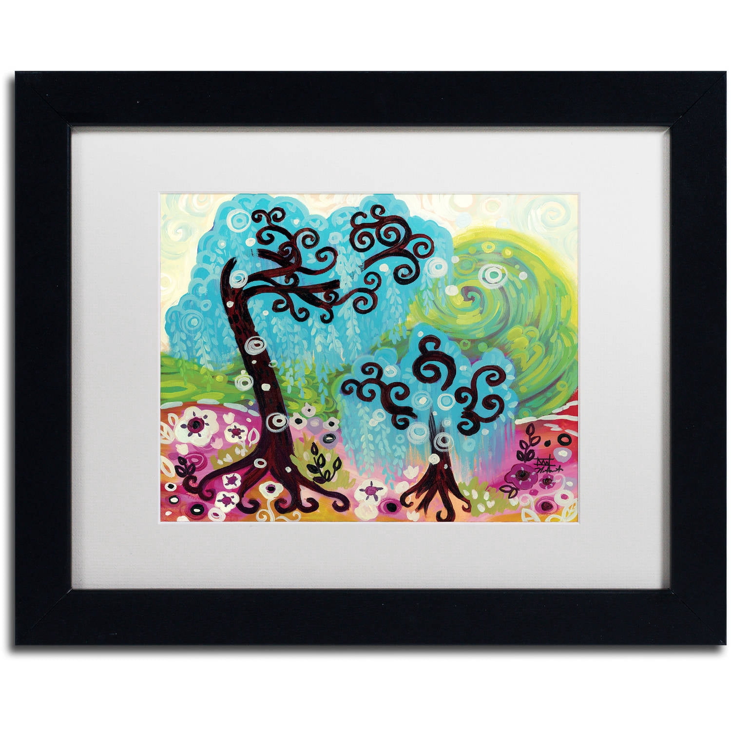 Trademark Fine Art "32" Canvas Art by Natasha Wescoat, White Matte, Black Frame