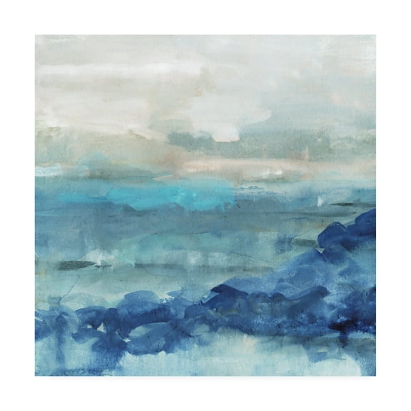 Trademark Fine Art 35x35 Abstract Canvas Wall Art 'Sea Swell I' by Victoria Borges