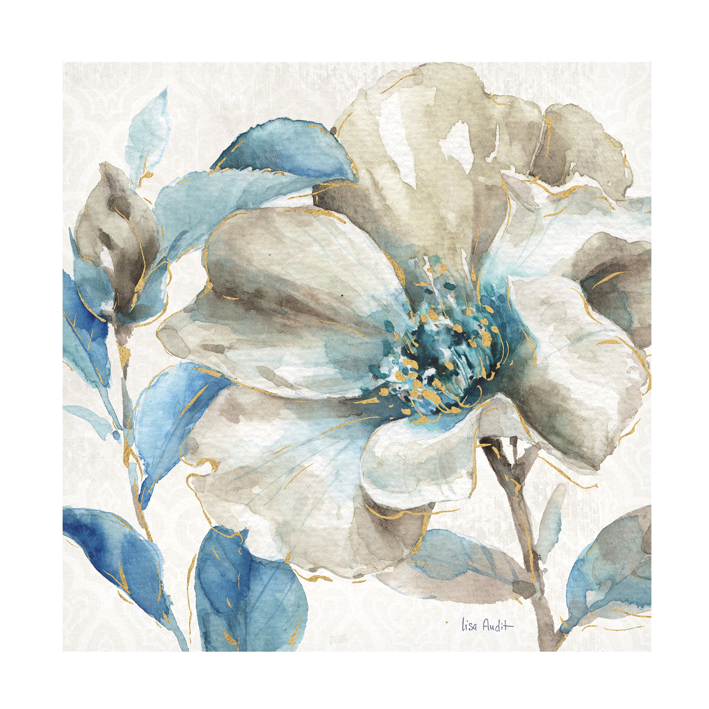Trademark Fine Art Lisa Audit Indigold IV Canvas Wall Art - 35x35