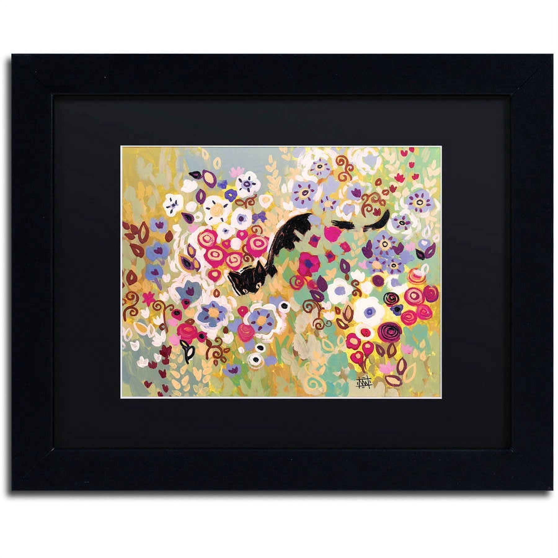 Trademark Fine Art "4" Canvas Art by Natasha Wescoat, Black Matte, Black Frame