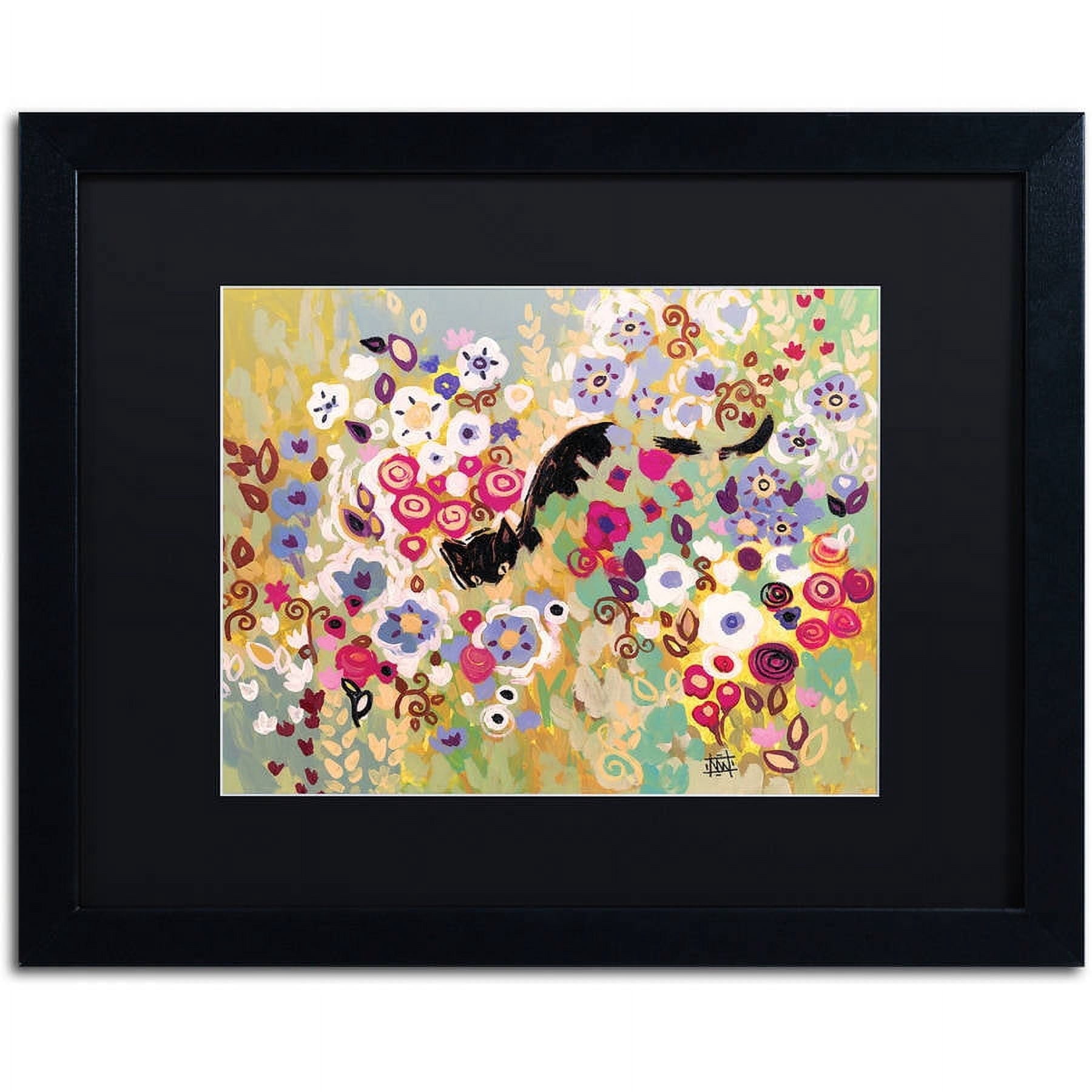 Trademark Fine Art "4" Canvas Art by Natasha Wescoat, Black Matte, Black Frame