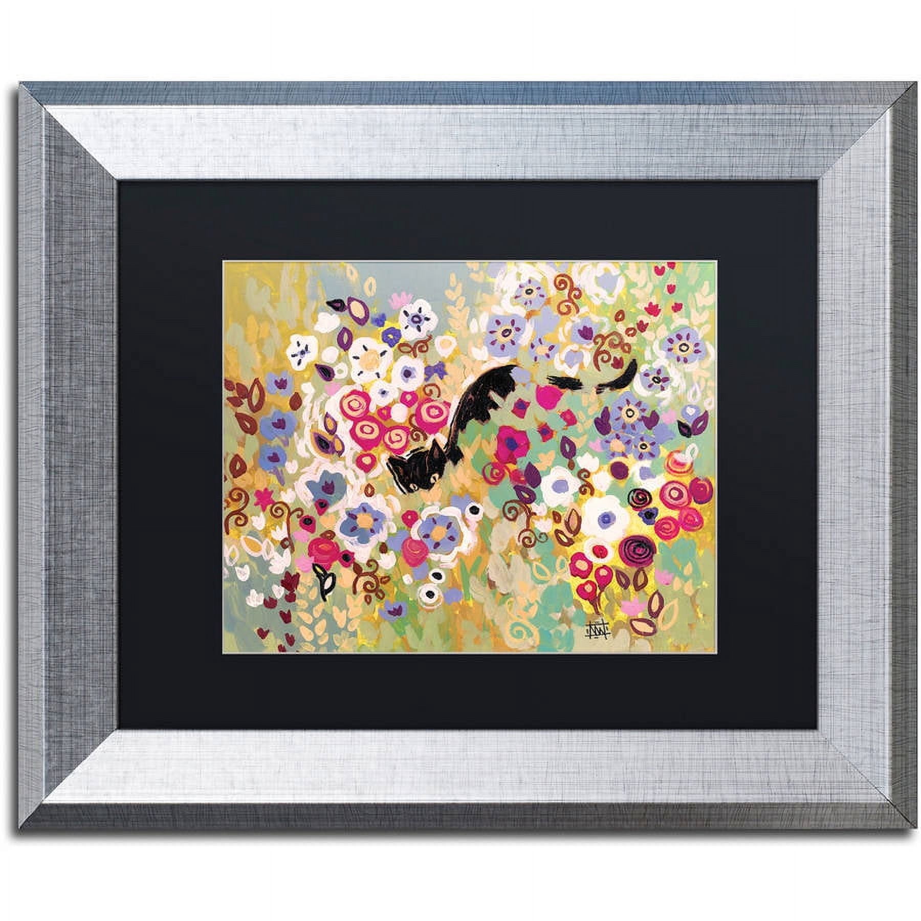 Trademark Fine Art "4" Canvas Art by Natasha Wescoat, Black Matte, Silver Frame