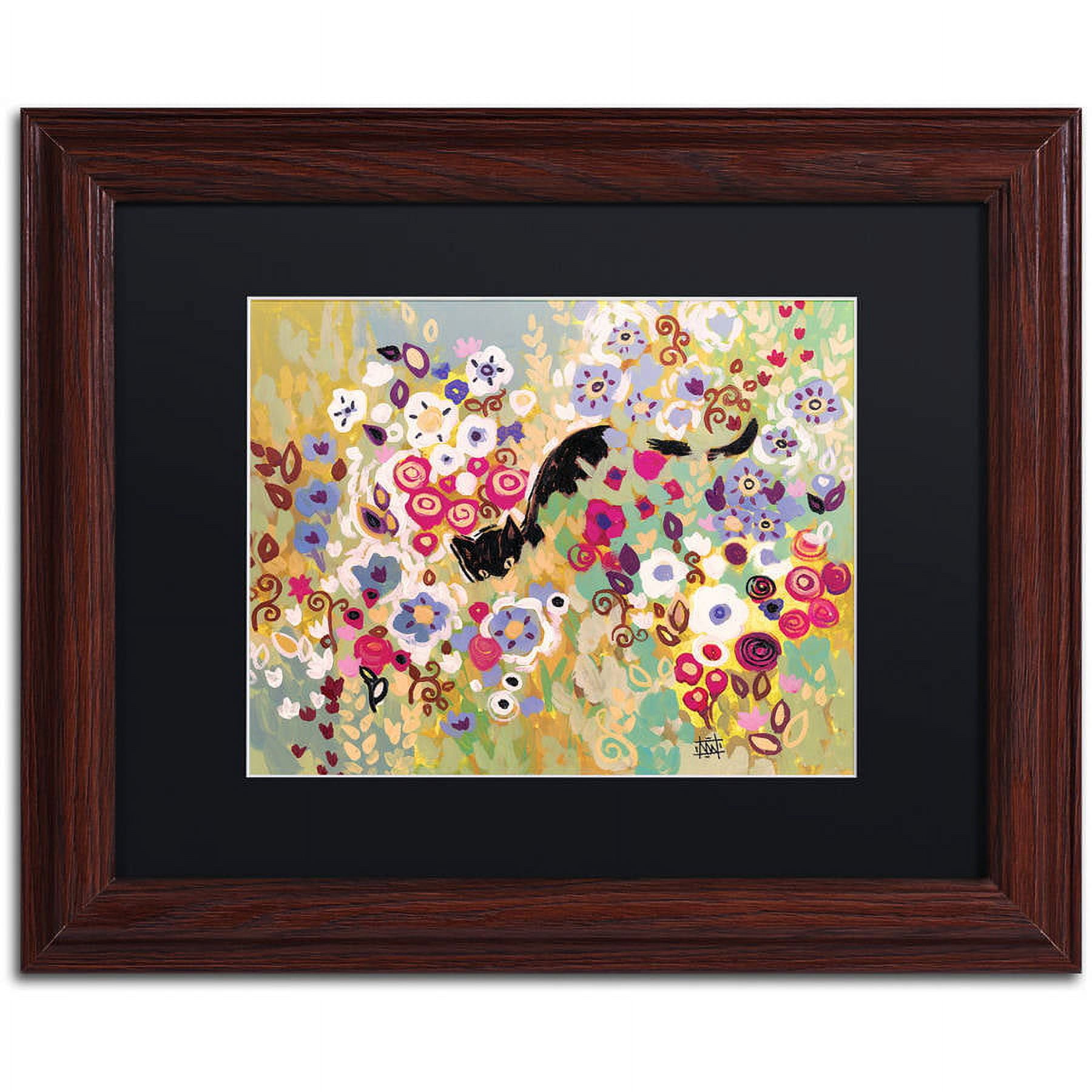 Trademark Fine Art "4" Canvas Art by Natasha Wescoat, Black Matte, Wood Frame