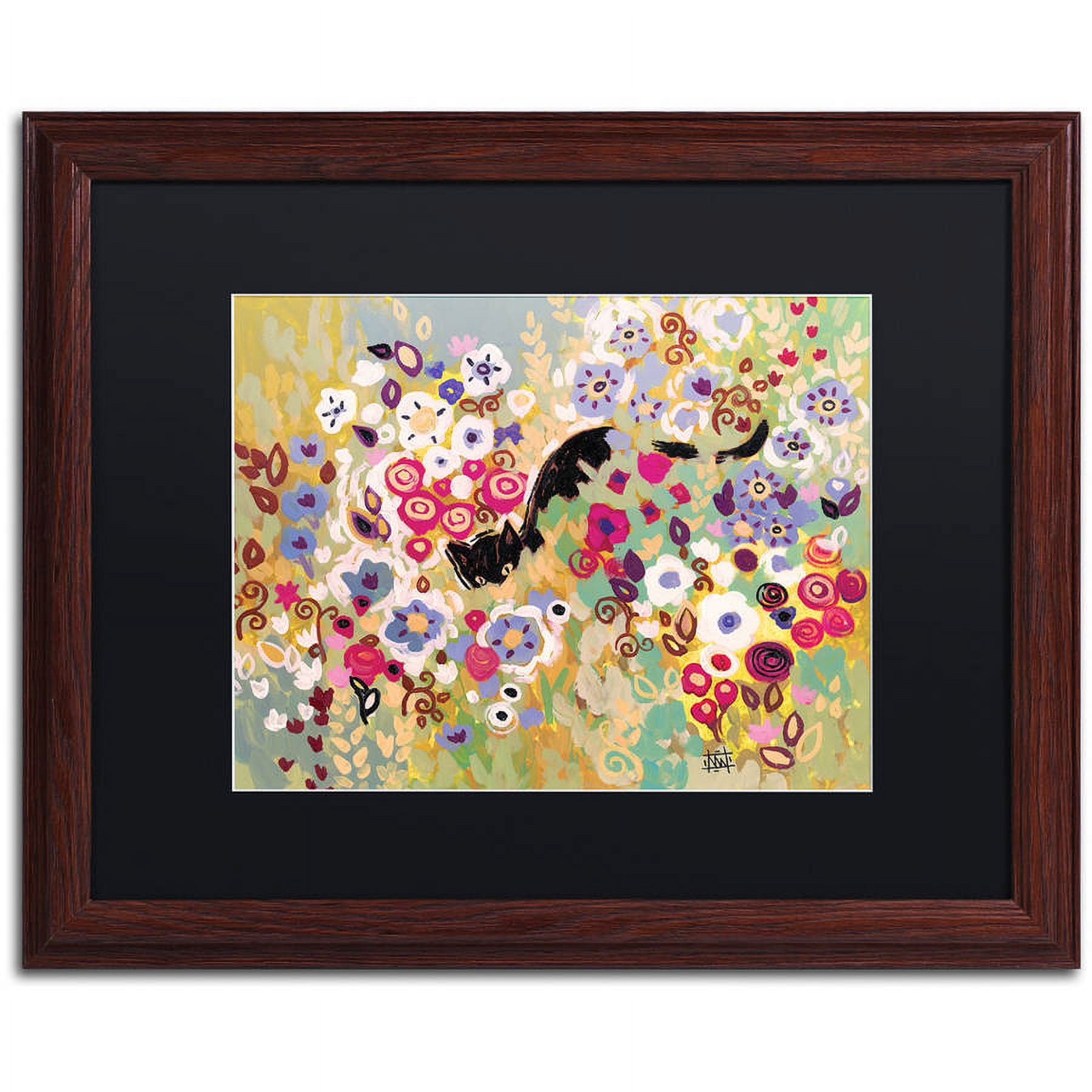 Trademark Fine Art "4" Canvas Art by Natasha Wescoat, Black Matte, Wood Frame