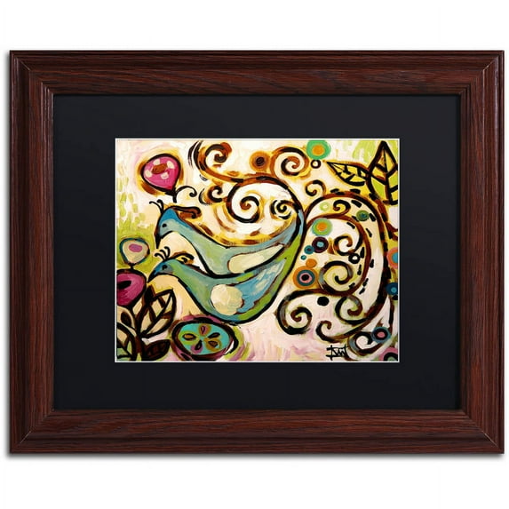 Trademark Fine Art "45" Canvas Art by Natasha Wescoat, Black Matte, Wood Frame