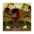 thumbnail image 1 of Trademark Fine Art '4Th July Sheep Red Barns' Canvas Art by Cheryl Bartley, 1 of 3