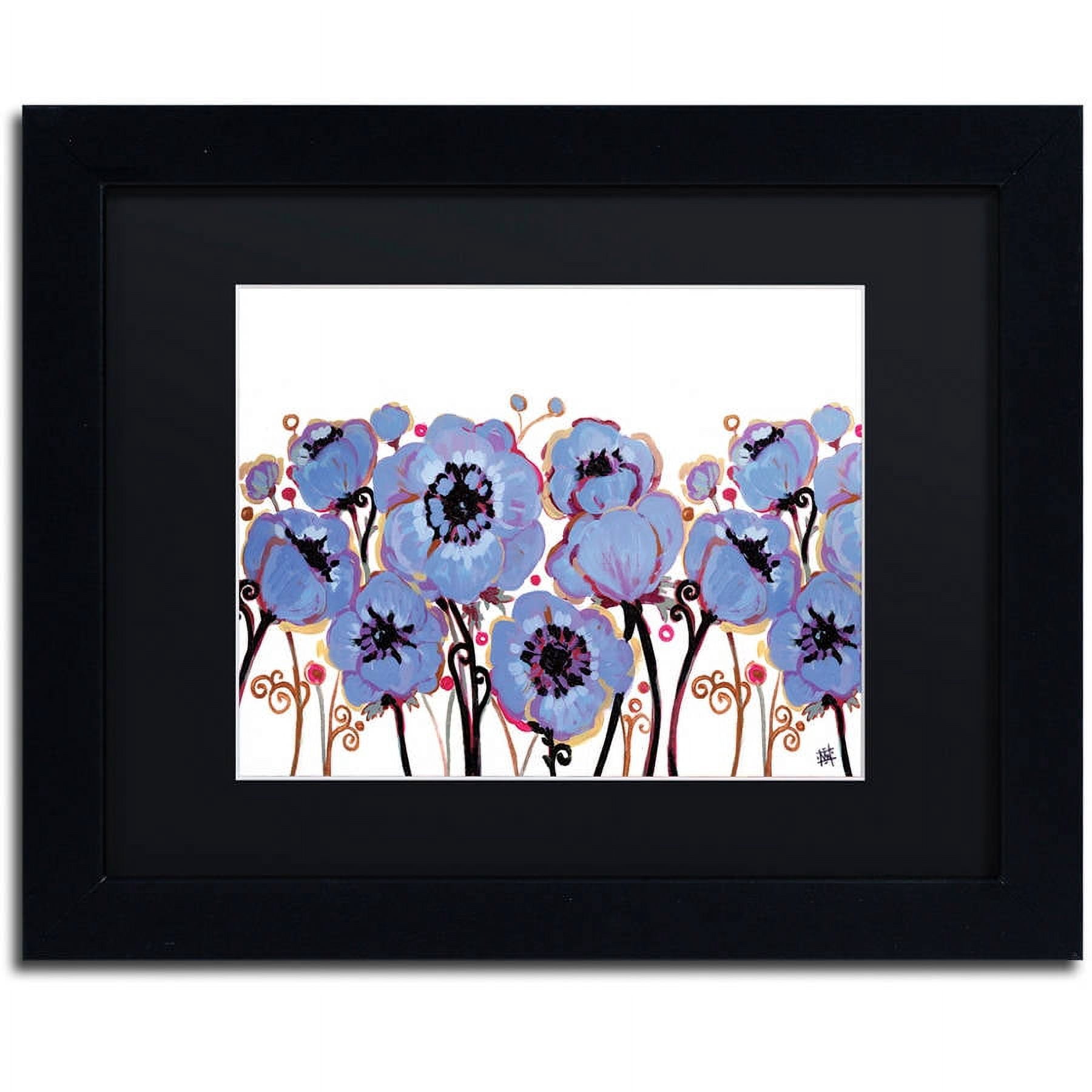 Trademark Fine Art "5" Canvas Art by Natasha Wescoat, Black Matte, Black Frame
