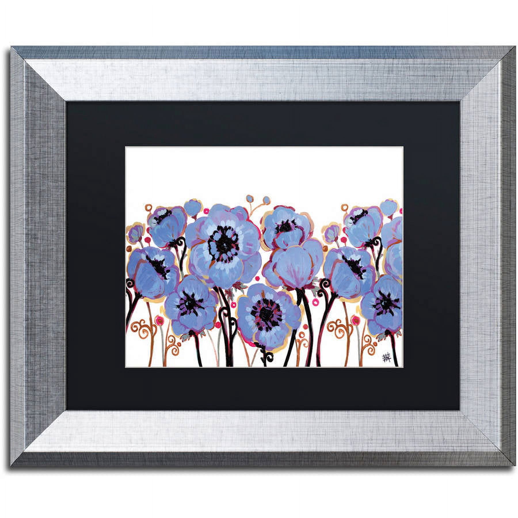 Trademark Fine Art "5" Canvas Art by Natasha Wescoat, Black Matte, Silver Frame