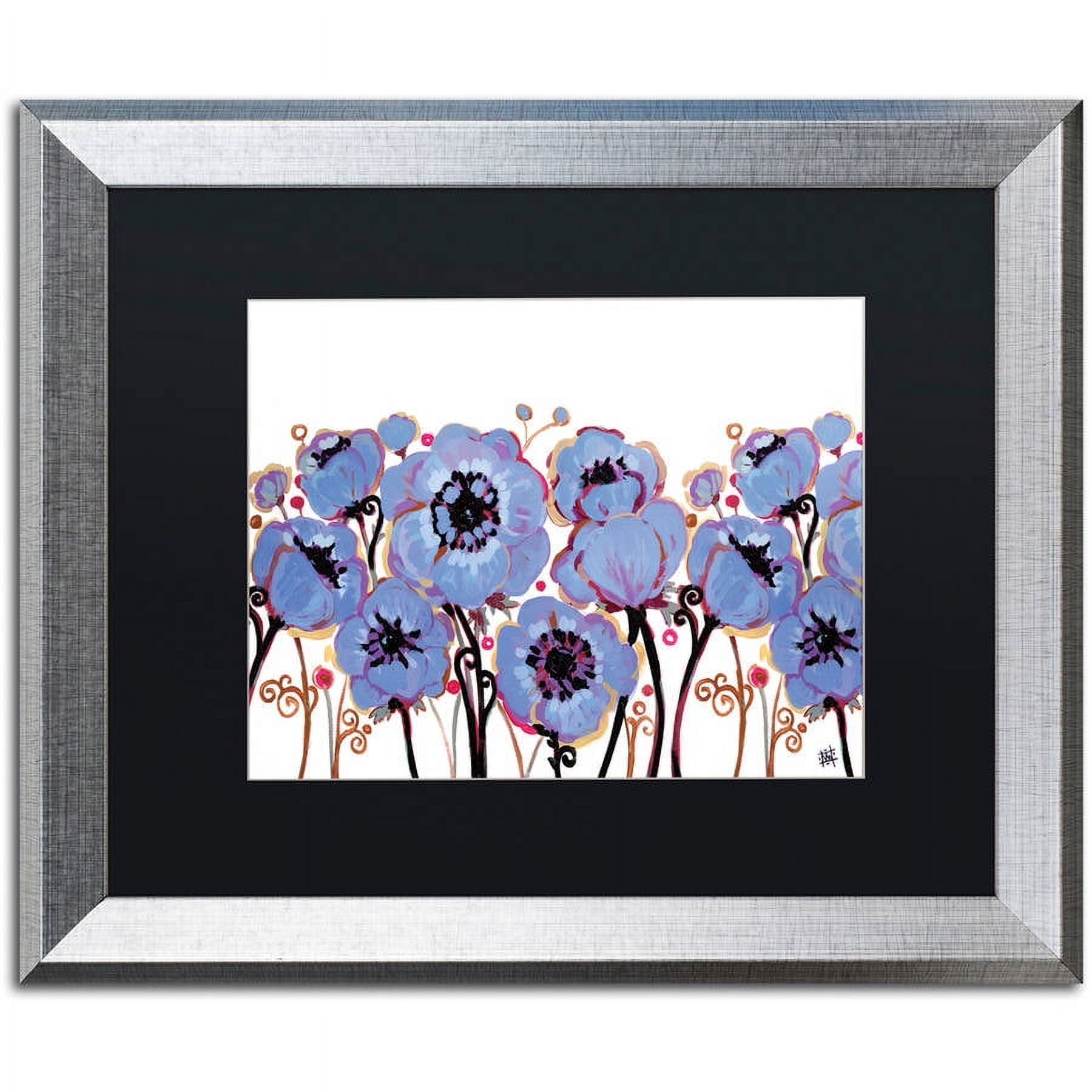 Trademark Fine Art "5" Canvas Art by Natasha Wescoat, Black Matte, Silver Frame