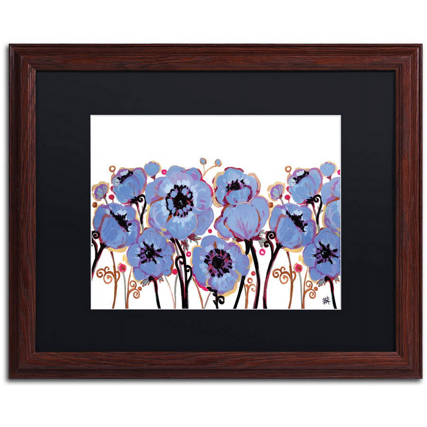 Trademark Fine Art "5" Canvas Art by Natasha Wescoat, Black Matte, Wood Frame