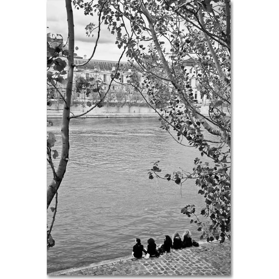 Trademark Fine Art "5 Girls On Seine" Canvas Art by Yale Gurney