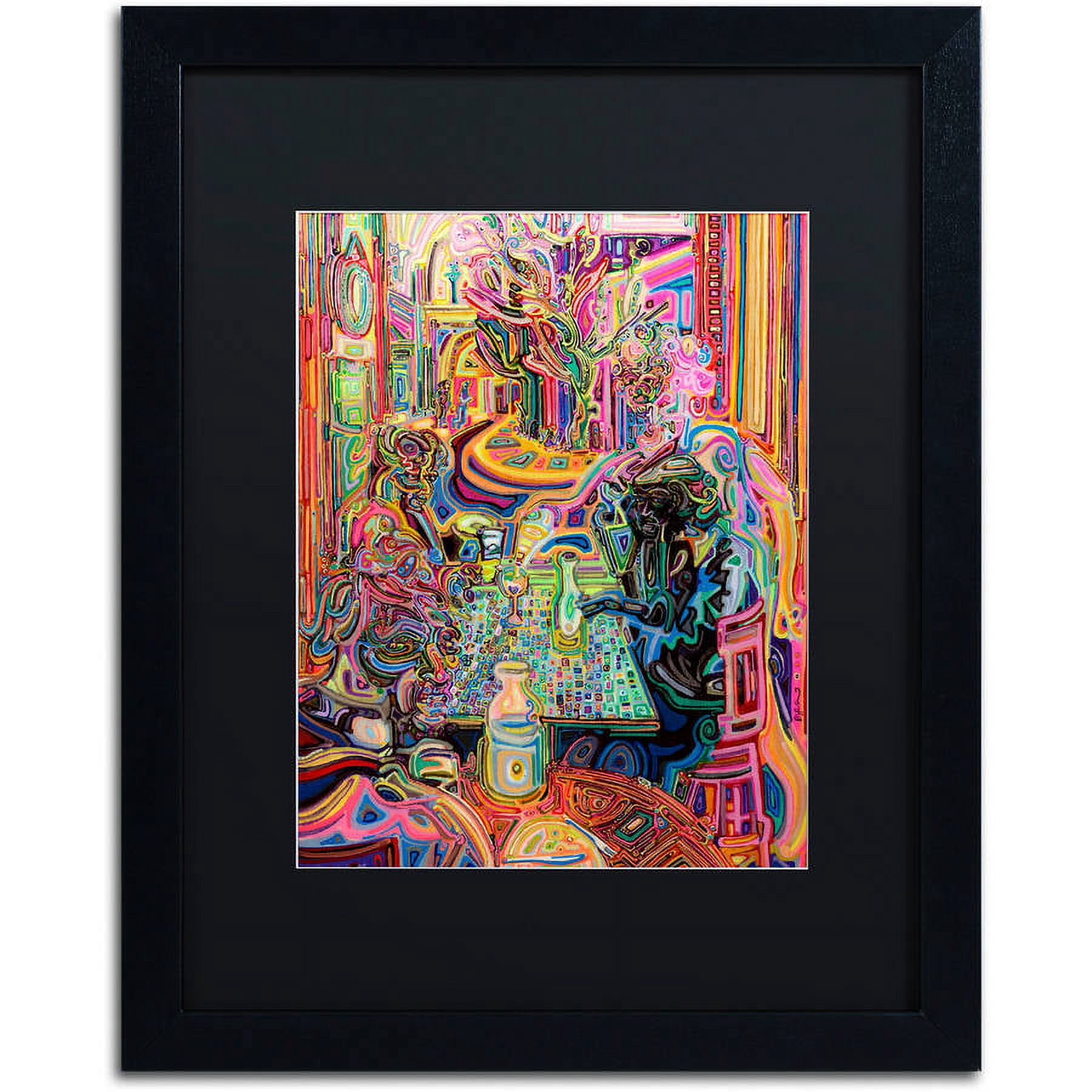 Trademark Fine Art "5 O'clock Somewhere" Canvas Art by Josh Byer, Black Matte, Black Frame