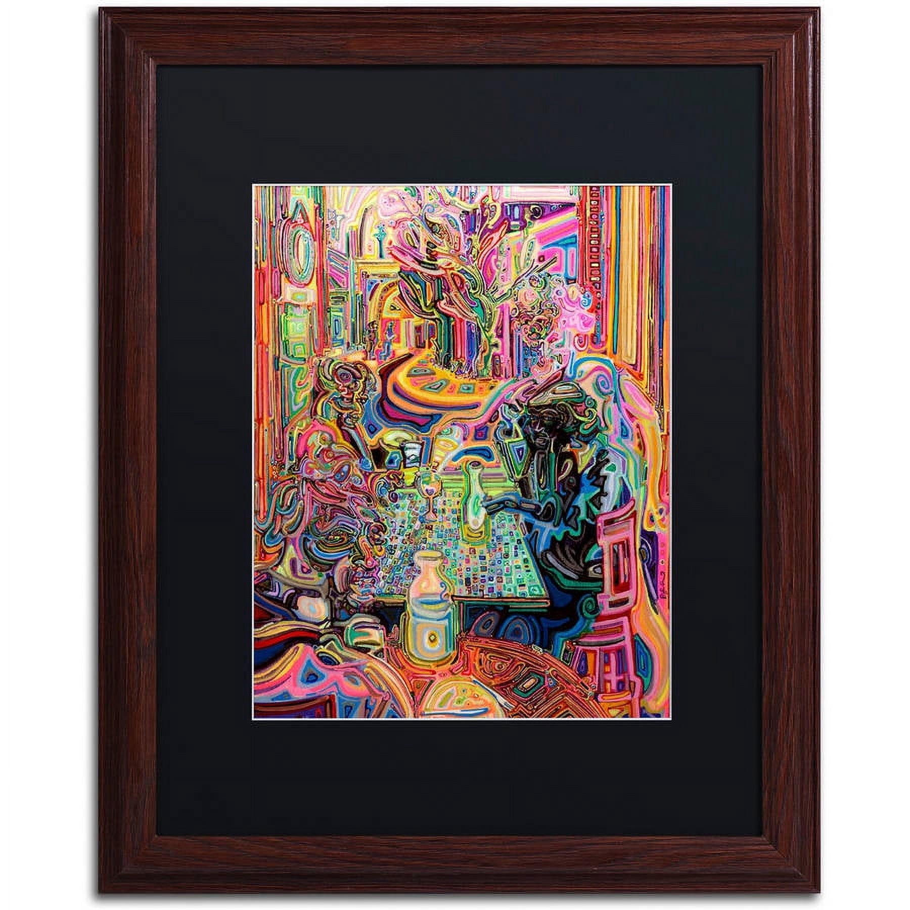 Trademark Fine Art "5 O'clock Somewhere" Canvas Art by Josh Byer, Black Matte, Wood Frame