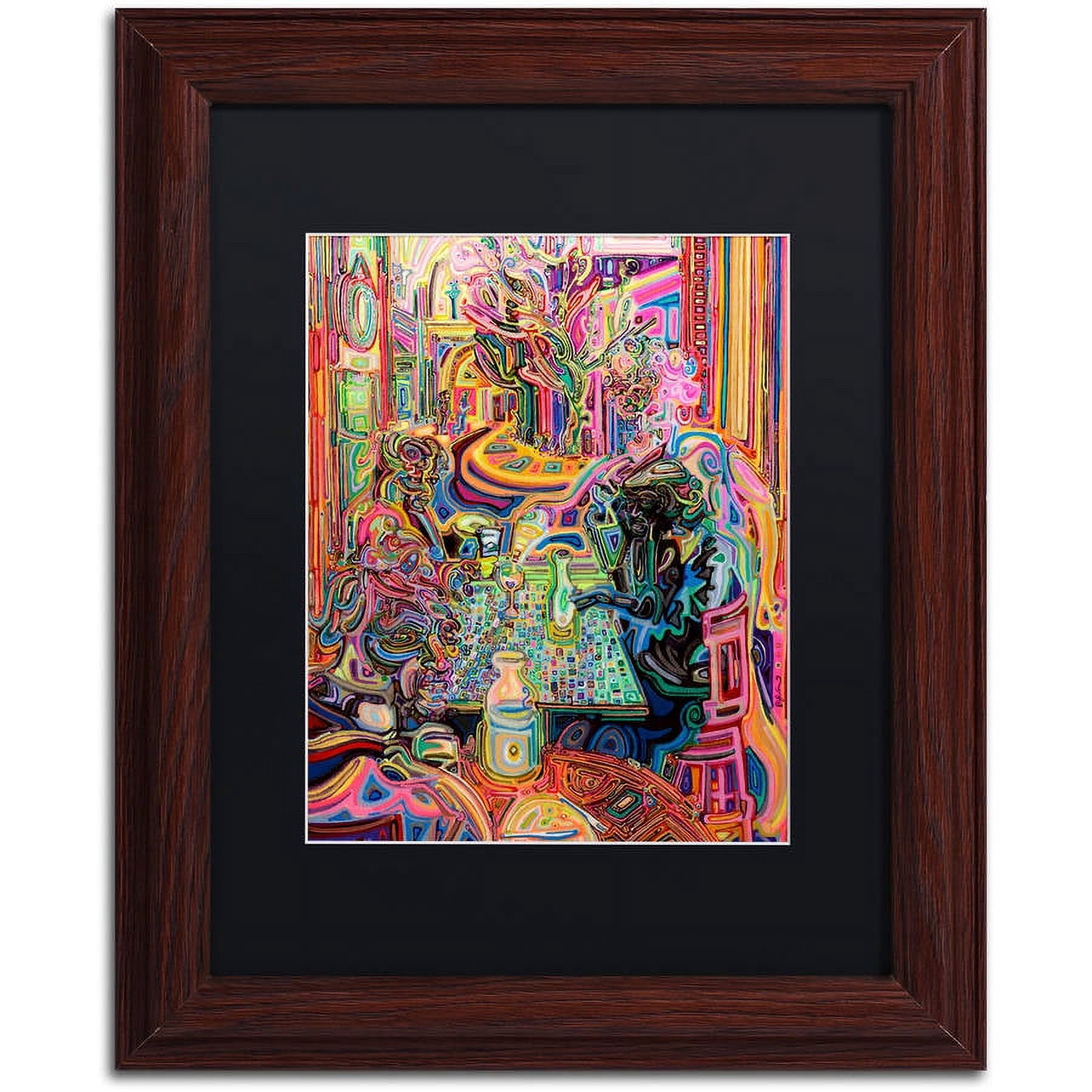 Trademark Fine Art "5 O'clock Somewhere" Canvas Art by Josh Byer, Black Matte, Wood Frame