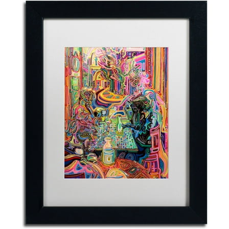 Trademark Fine Art "5 O'clock Somewhere" Canvas Art by Josh Byer, White Matte, Black Frame