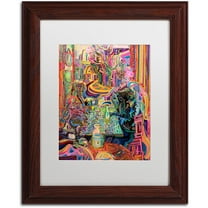 Trademark Fine Art "5 O'clock Somewhere" Canvas Art by Josh Byer, White Matte, Wood Frame