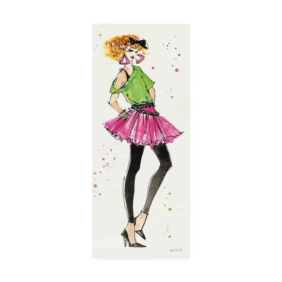 Trademark Fine Art '80s Fashion I Color' Canvas Art by Anne Tavoletti