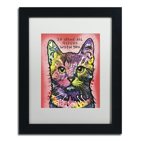 Trademark Fine Art '9 Lives' Black Framed Art by Dean Russo