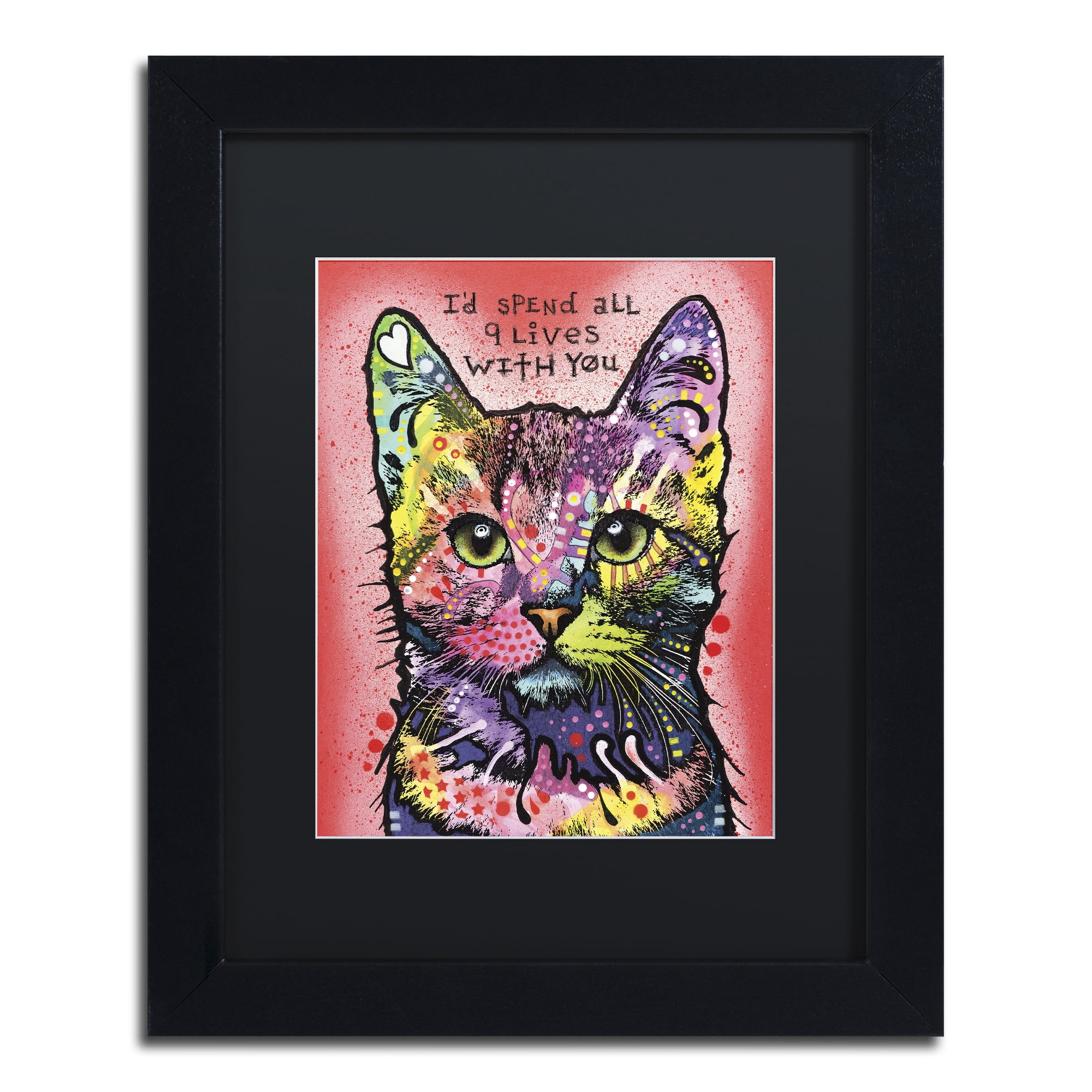 Trademark Fine Art '9 Lives' Black Framed Art by Dean Russo