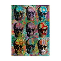 Trademark Fine Art '9 Skulls' Canvas Art by Dean Russo