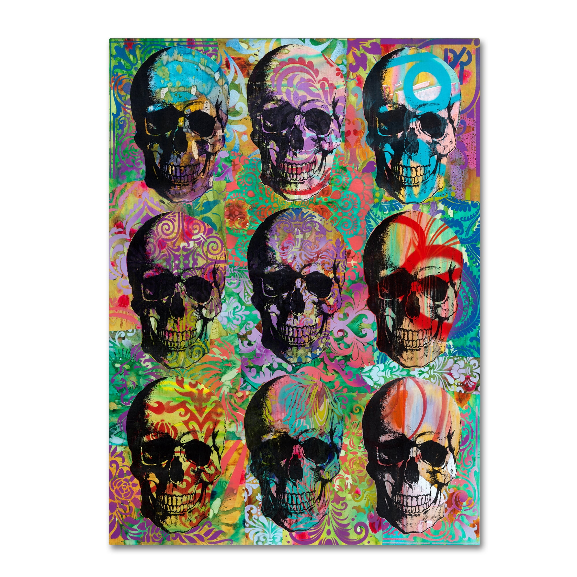 Trademark Fine Art '9 Skulls' Canvas Art by Dean Russo